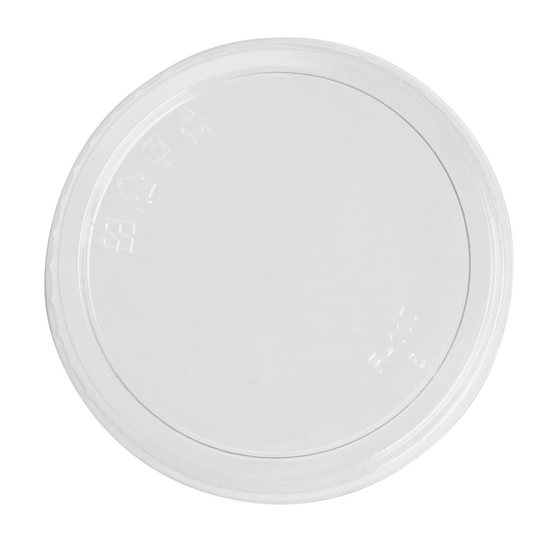 Fiesta Recyclable rPET Flat Lids for Deli Cups 225/340/455ml (300 Pack) - HU069