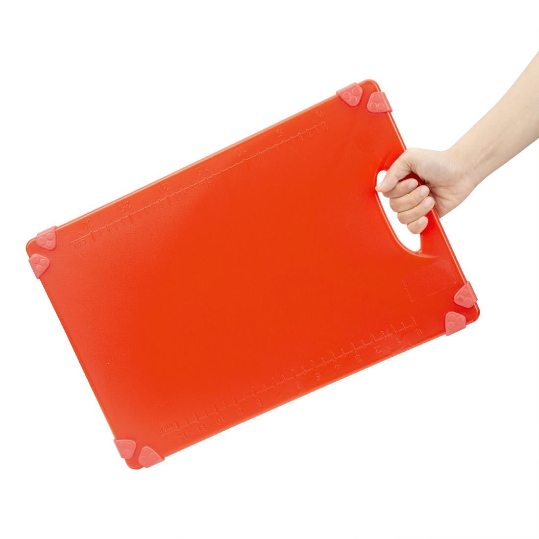 Hygiplas Commercial Grip Chopping Board Red - 458x306mm - HW005