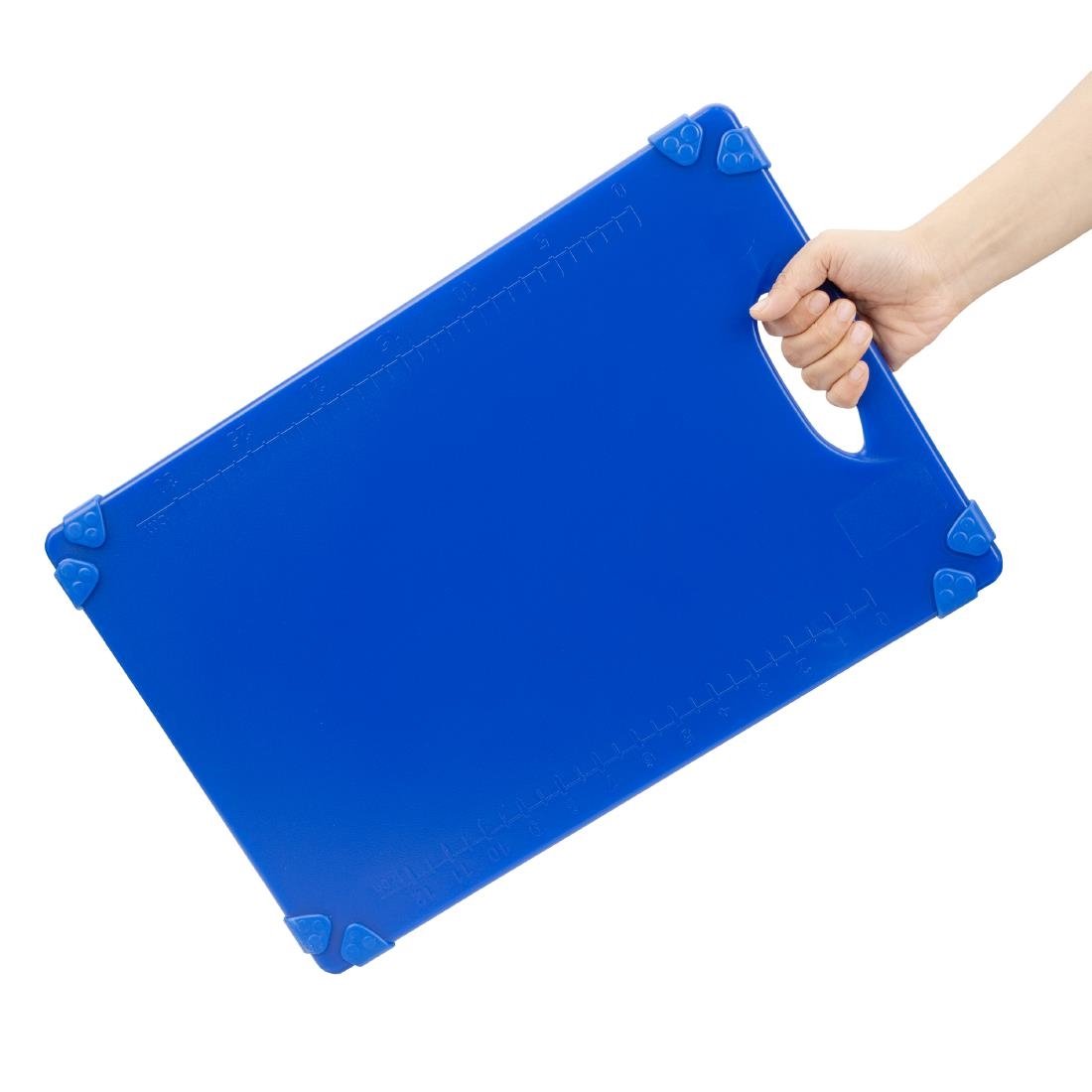 Hygiplas Commercial Grip Chopping Board Blue - 458x306mm - HW006
