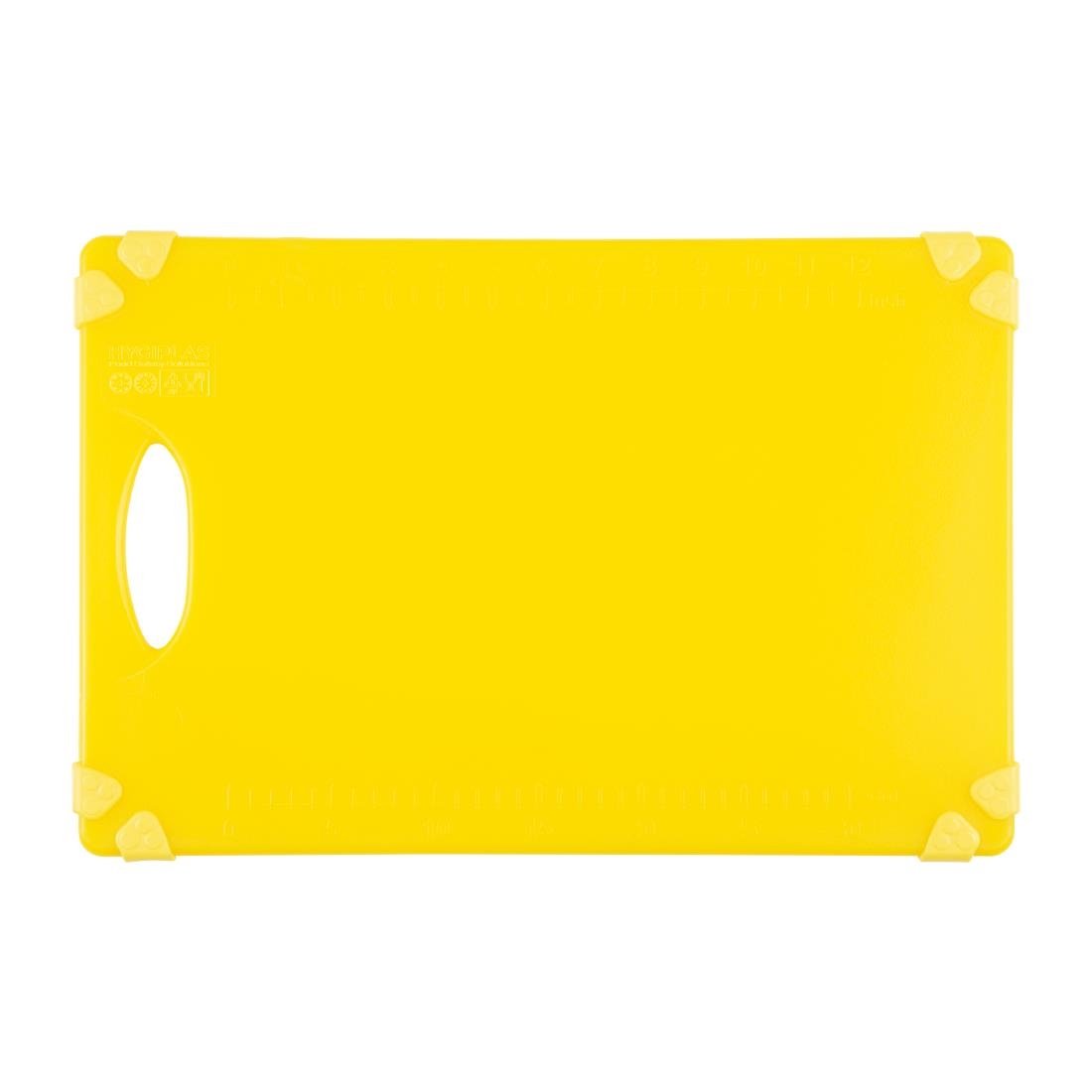 Hygiplas Commercial Grip Chopping Board Yellow - 458x306mm - HW007