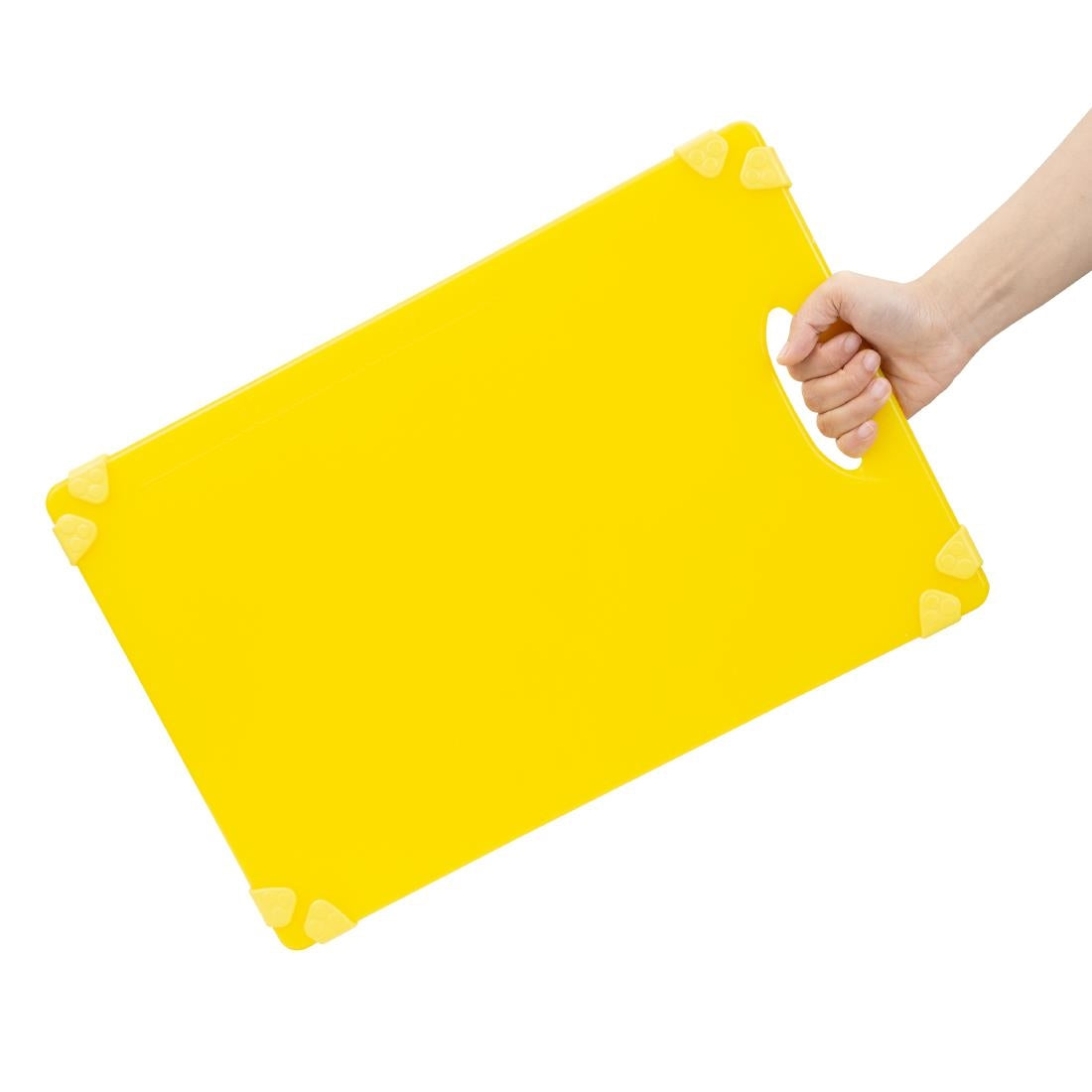 Hygiplas Commercial Grip Chopping Board Yellow - 458x306mm - HW007