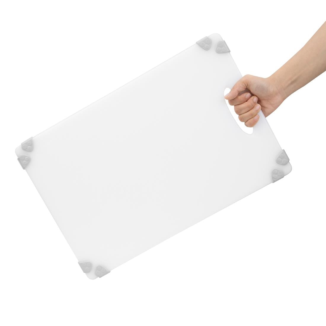 Hygiplas Commercial Grip Chopping Board White - 458x306mm - HW008