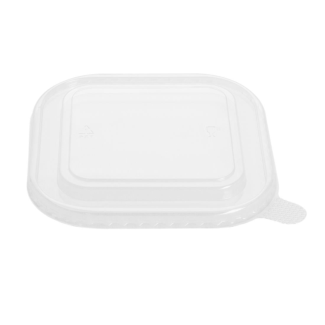 Fiesta Recyclable PET lid for Square Container Bases (300 Pack) - HW019
