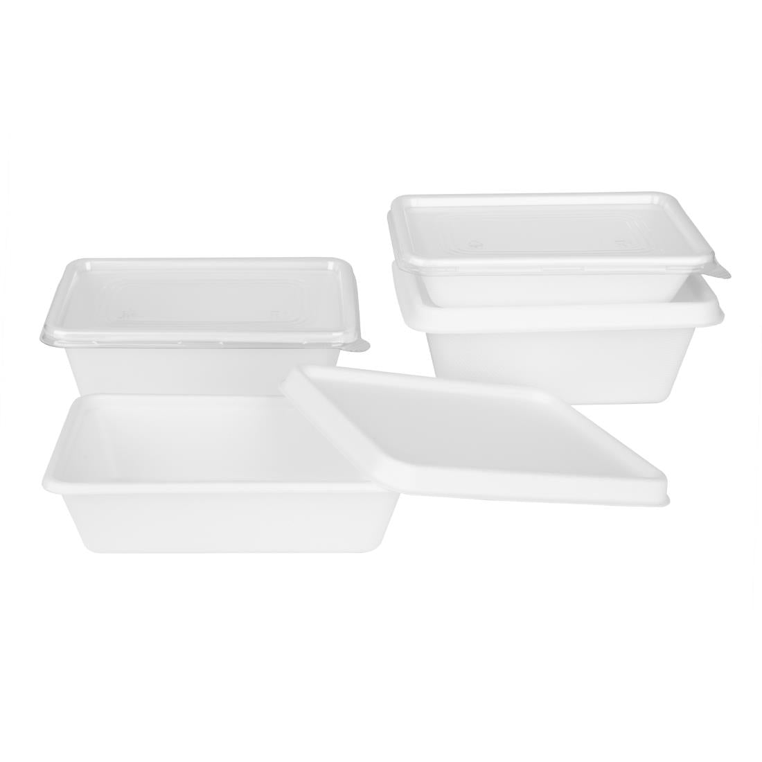 Fiesta Compostable Bagasse Lids for Bagasse Container Bases (100 Pack) - HW037