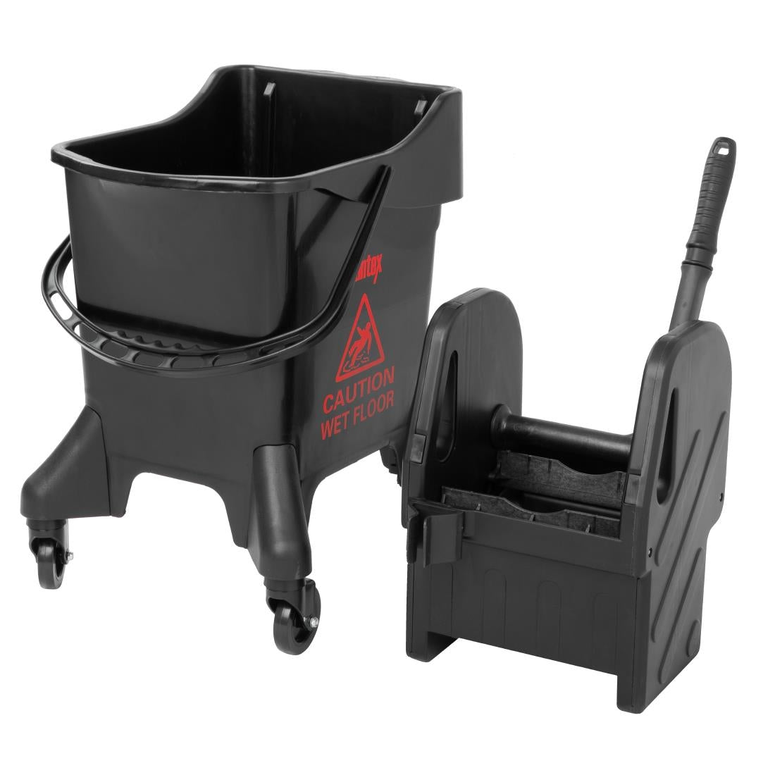 Jantex 21Ltr Tall Mop Bucket and Wringer - Red Print - HW636