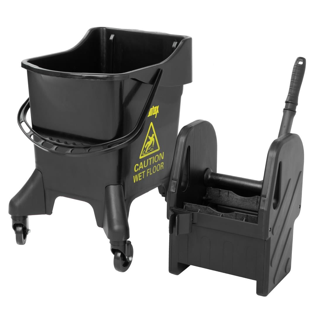 Jantex 21Ltr Tall Mop Bucket and Wringer - Yellow Print - HW638