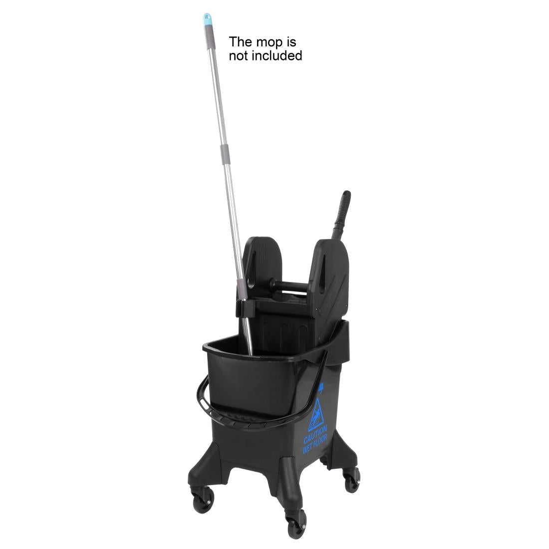 Jantex 21Ltr Tall Mop Bucket and Wringer - Blue Print - HW639