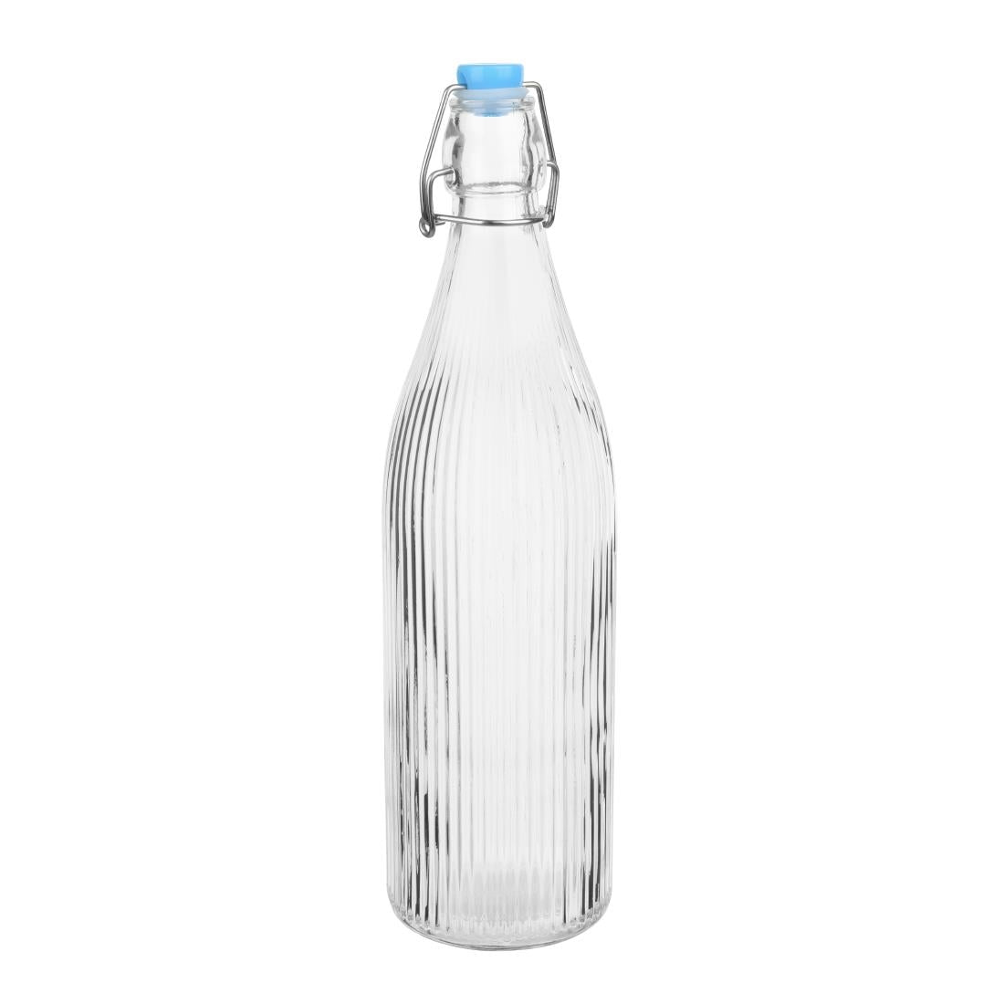 Olympia Ridged Swing Top Water Bottles 1Ltr (6 Pack) - HW793
