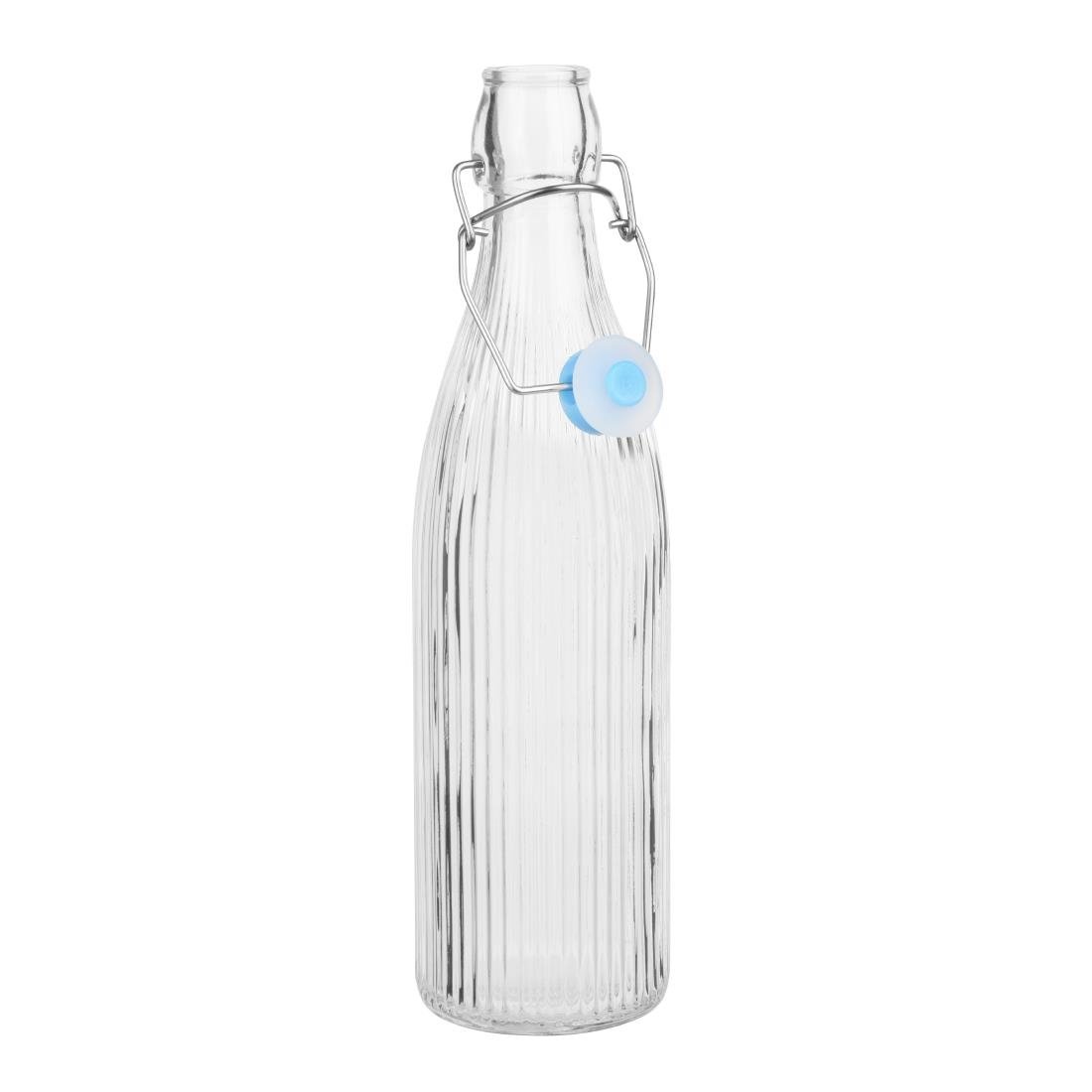 Olympia Ridged Swing Top Water Bottles 500ml (6 Pack) - HW794