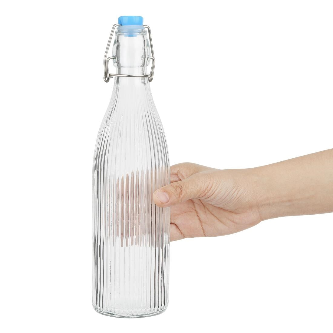 Olympia Ridged Swing Top Water Bottles 500ml (6 Pack) - HW794