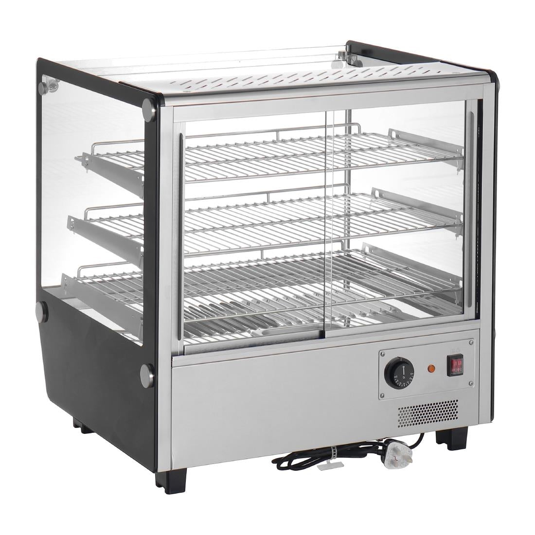 Apuro Square Countertop Heated Display Merchandiser 120Ltr - HW923-A