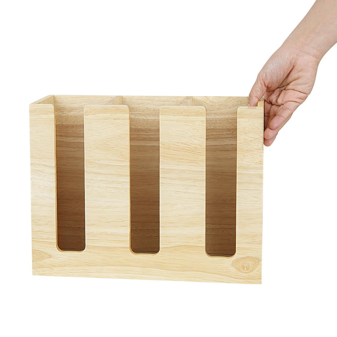 Olympia Cup Organiser Hevea Wood 340x120x240mm - HX394