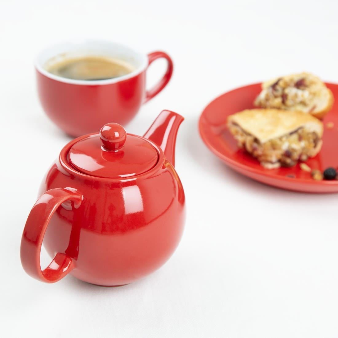 Olympia Café Teapot Red 450ml (2 Pack) - HX795