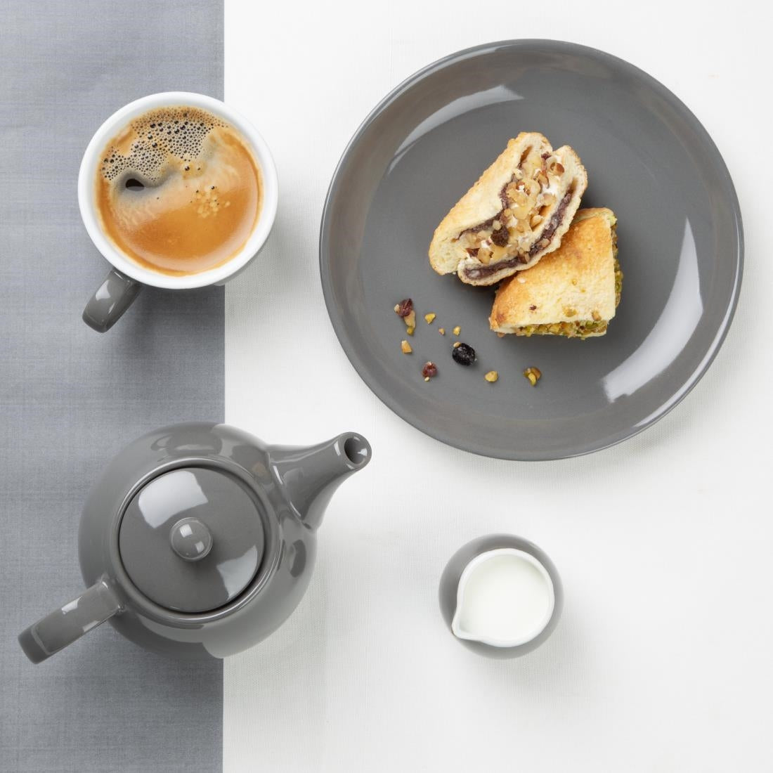 Olympia Café Teapot Charcoal 450ml (2 Pack) - HX797