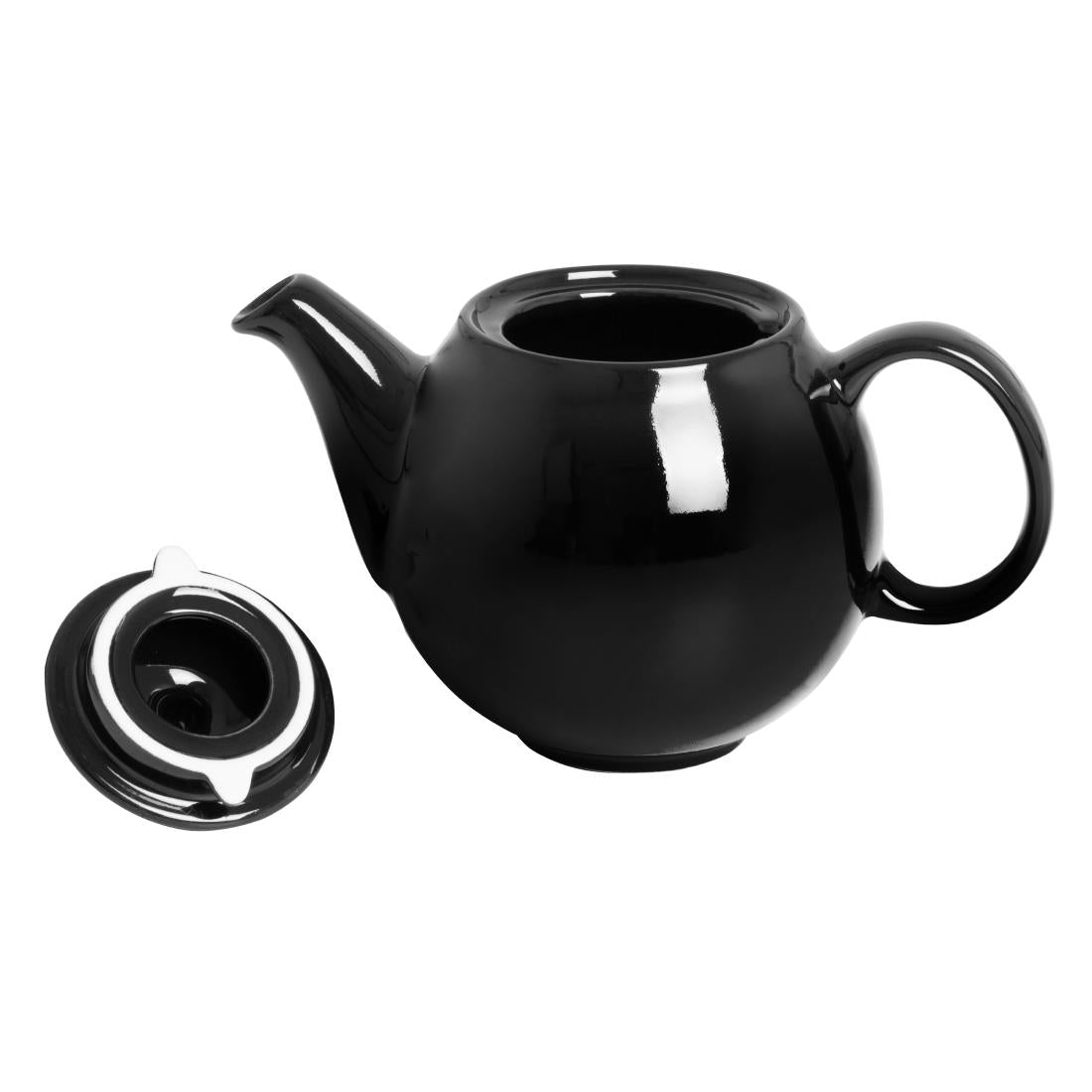 Olympia Café Teapot Black 450ml (2 Pack) - HX799