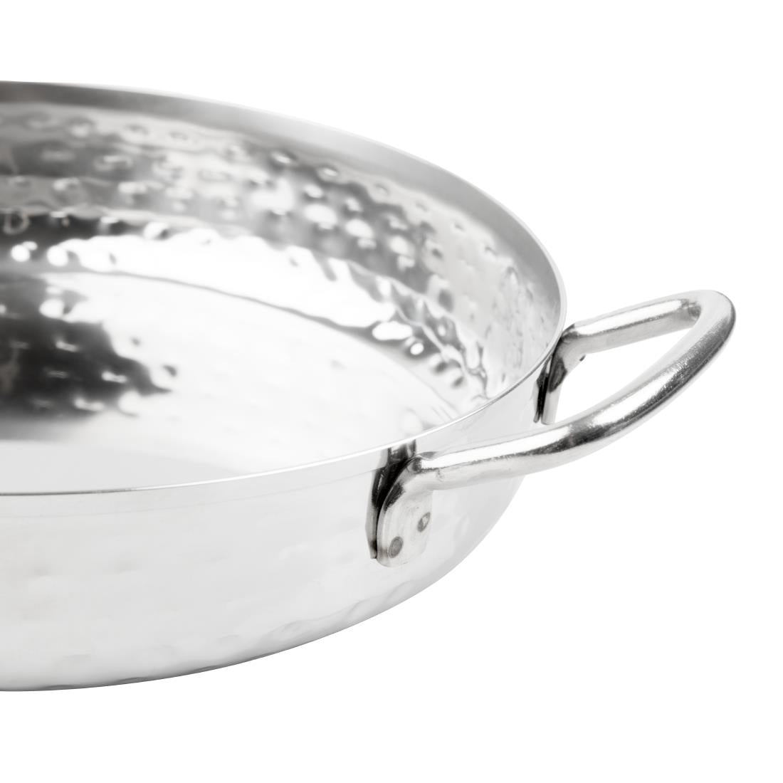 Olympia Table Presentation Handled Dish Stainless Steel Hammered 180mm - HY112
