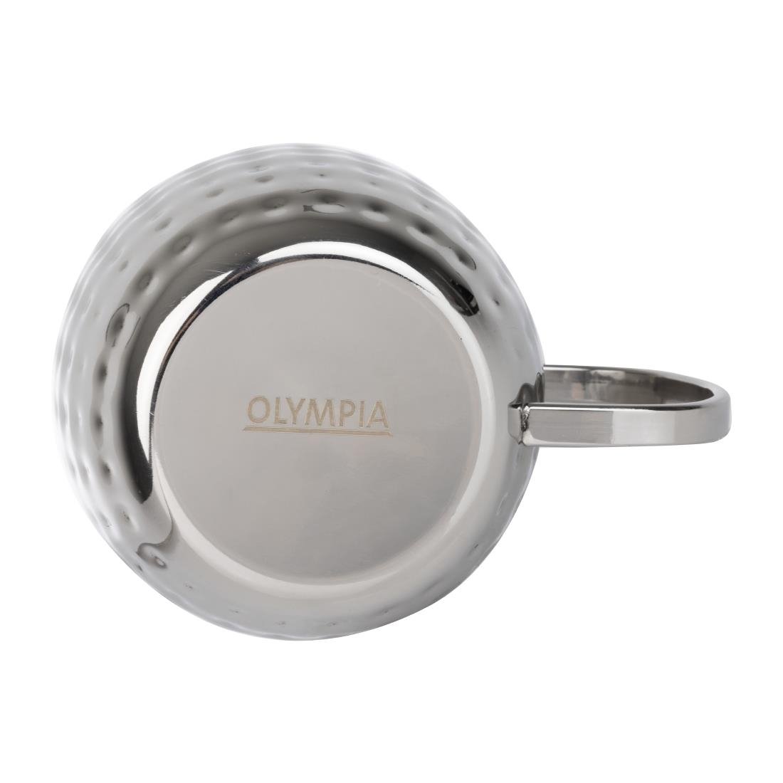 Olympia Barware Hammered Stainless Steel Mugs 440ml - HY113