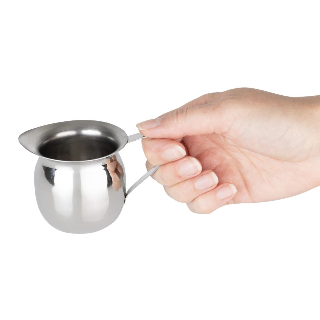 Olympia Stainless Steel Mini Milk Jug 120ml (6 Pack) - HY118