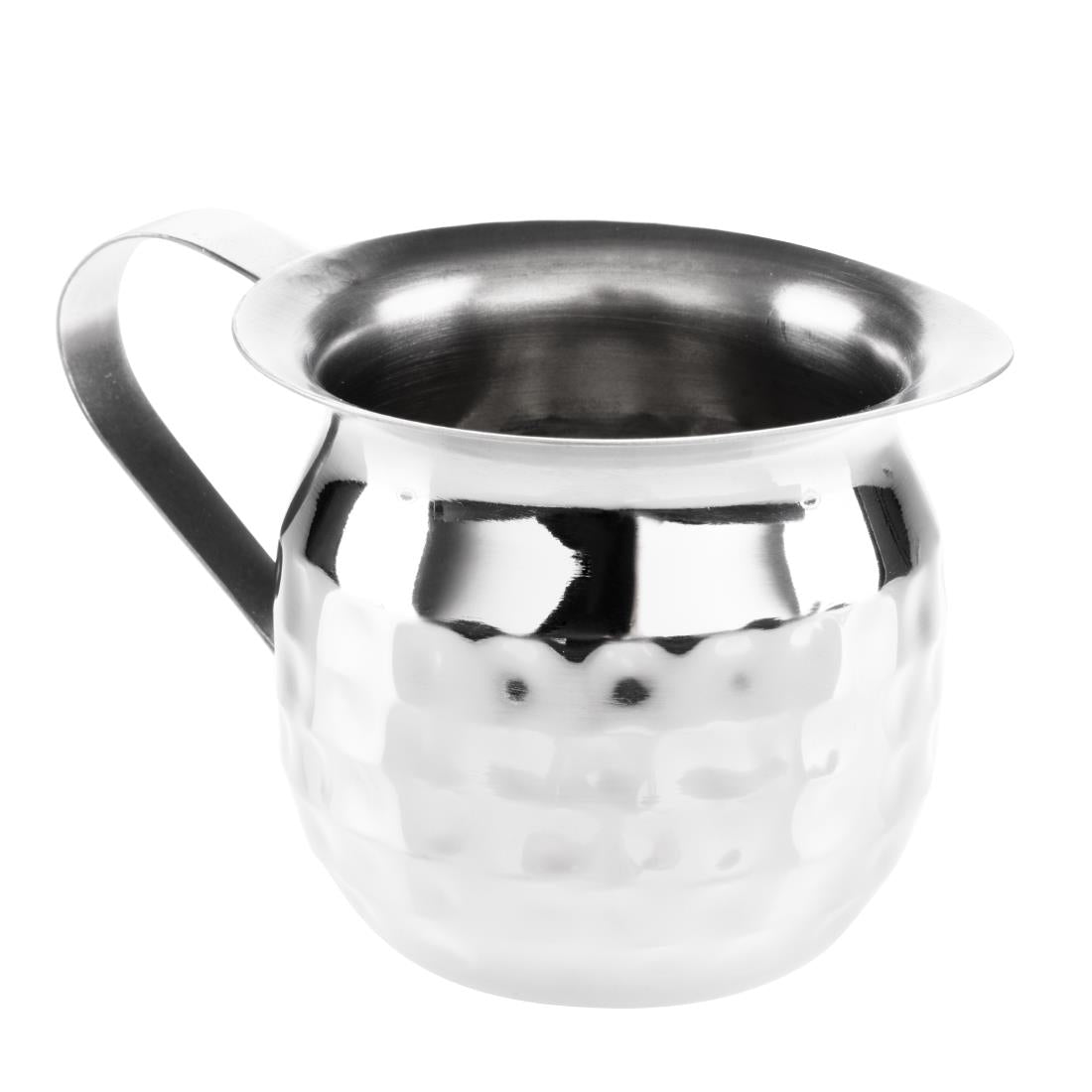 Olympia Hammered Stainless Steel Mini Milk Jug 120ml (6 Pack) - HY119