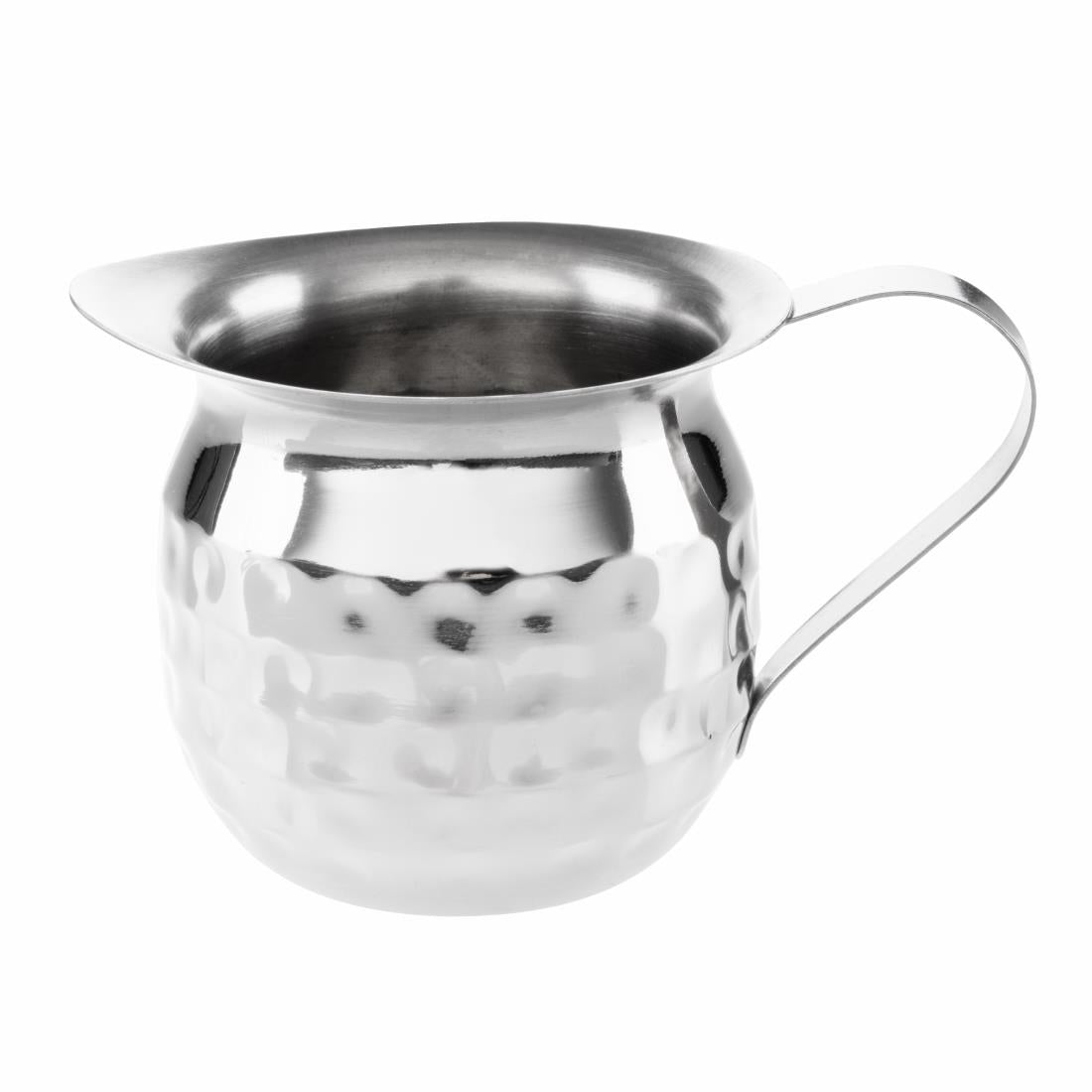 Olympia Hammered Stainless Steel Mini Milk Jug 120ml (6 Pack) - HY119