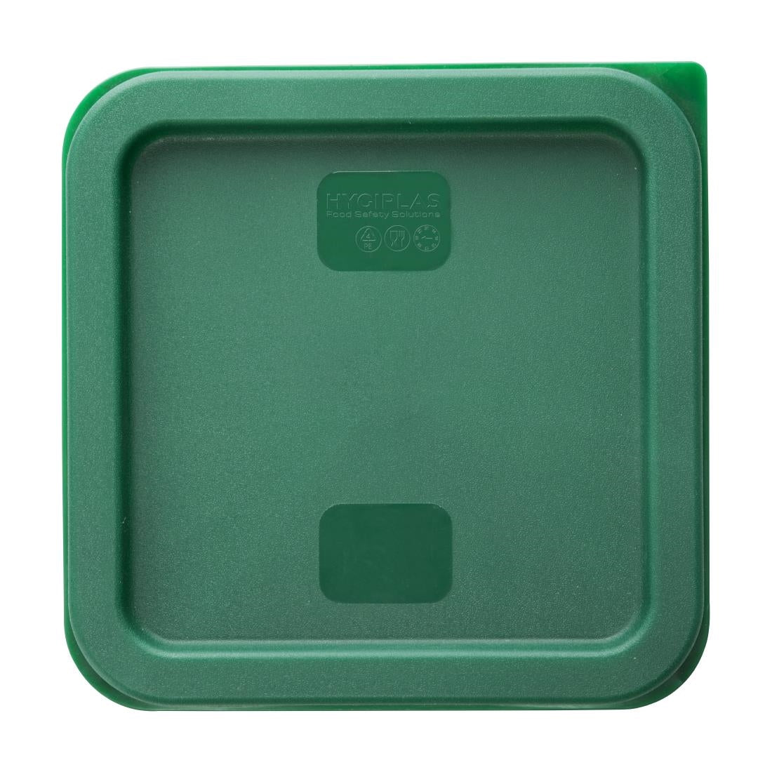 Hygiplas Square Food Storage Container Lid Green Small - HY413