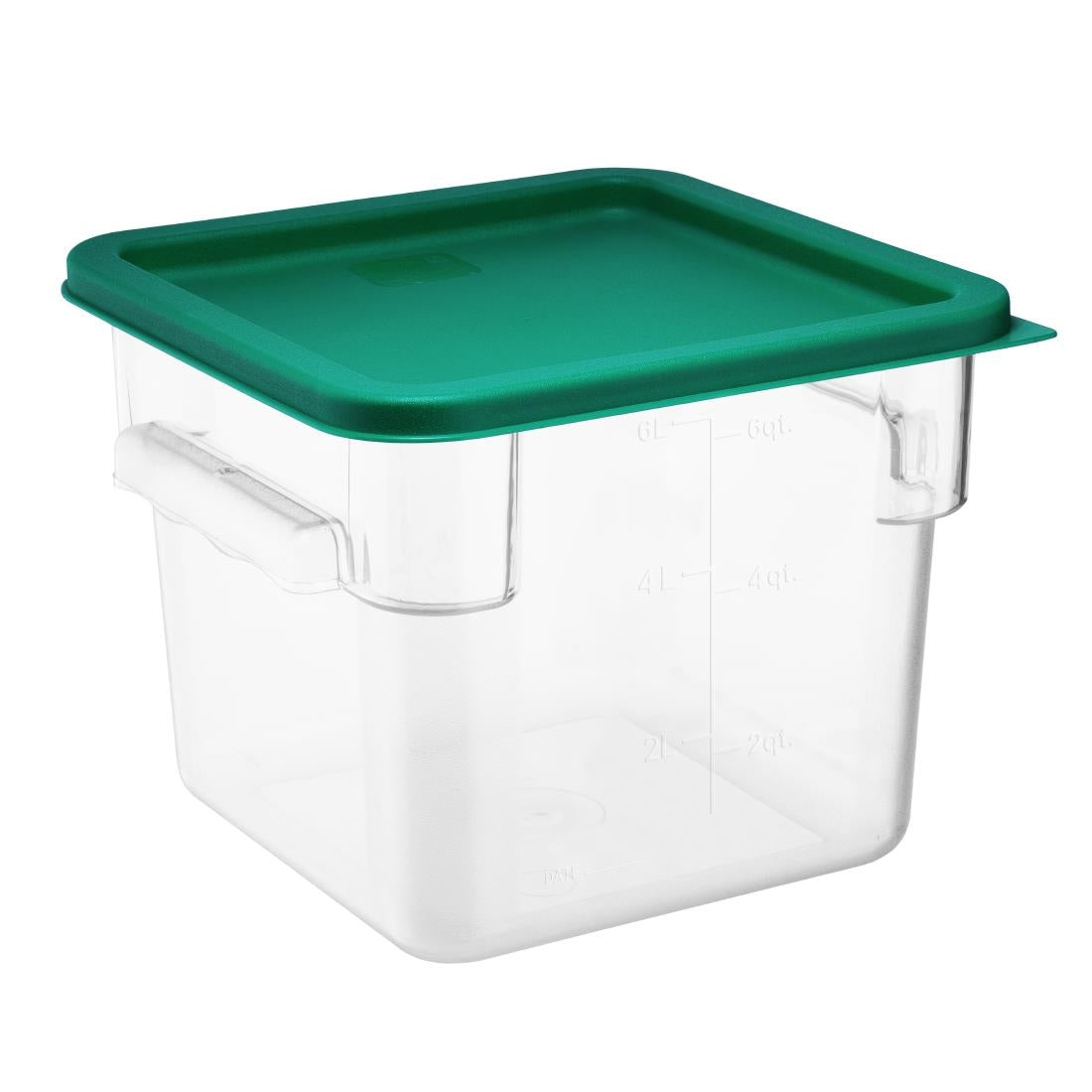 Hygiplas Square Food Storage Container Lid Green Medium - HY414
