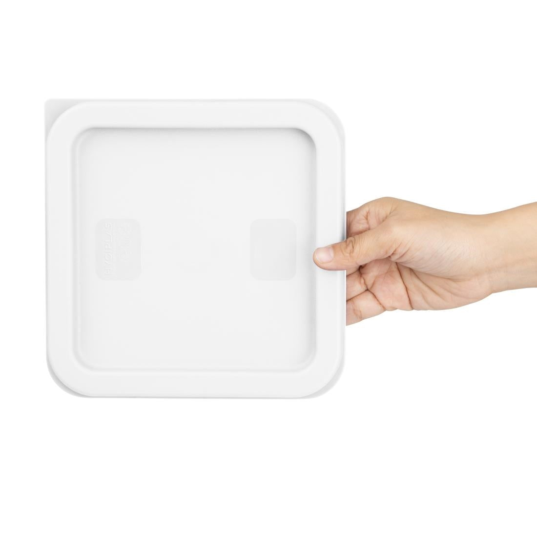 Hygiplas Square Food Storage Container Lid White Small - HY416