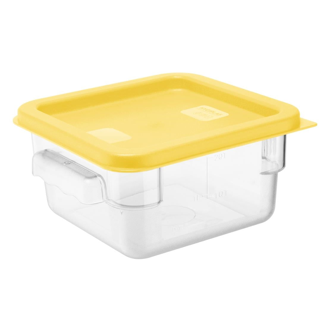 Hygiplas Square Yellow Lid to Fit 1.5/3.5Ltr Container - HY419