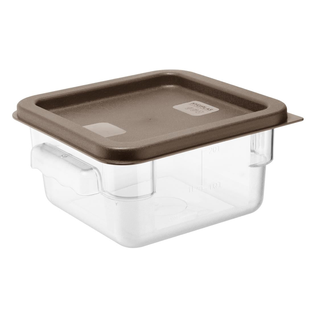 Hygiplas Square Brown Lid to Fit 1.5/3.5Ltr Containers - HY422