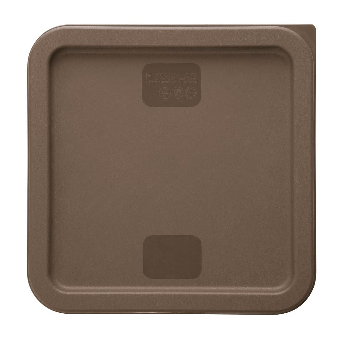 Hygiplas Square Brown Lid to Fit 10/15/20Ltr Containers - HY424