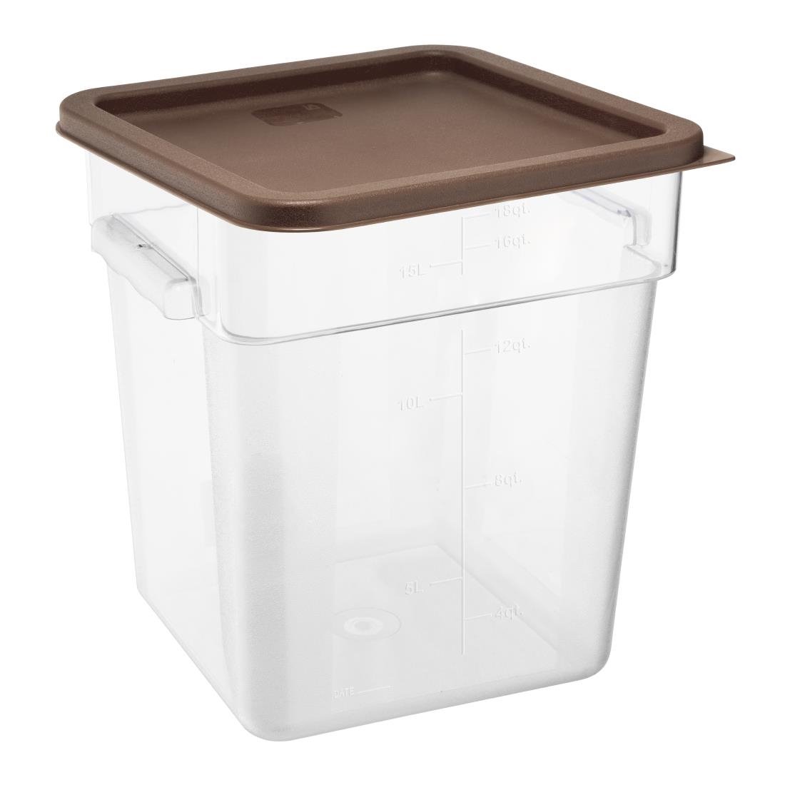 Hygiplas Square Brown Lid to Fit 10/15/20Ltr Containers - HY424