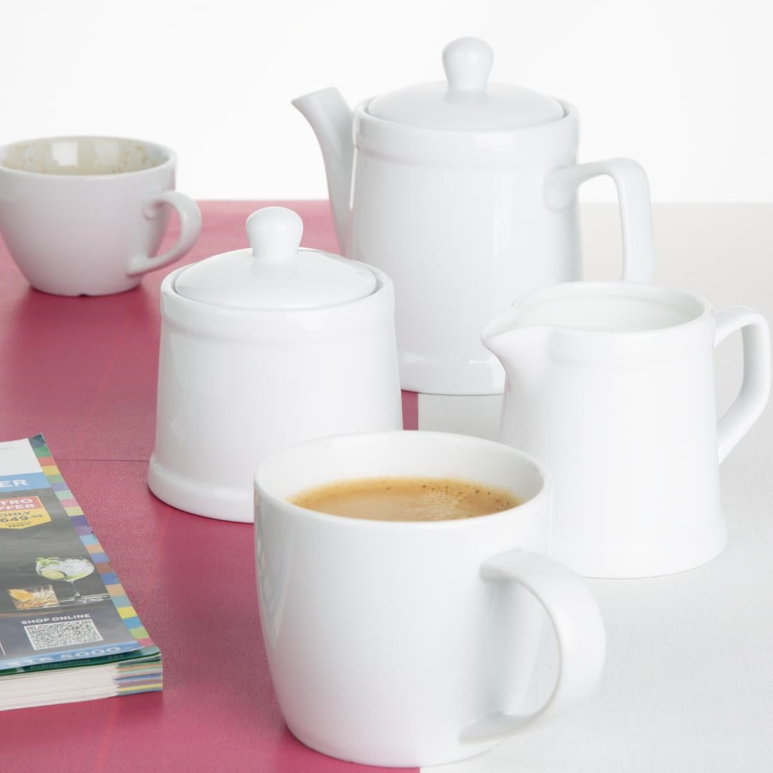 Olympia Whiteware Pier Jugs 200ml (6 Pack) - HY546