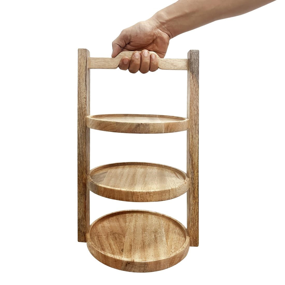Olympia 3-Tier Stand Mango Wood for 200mm Plates - HY751