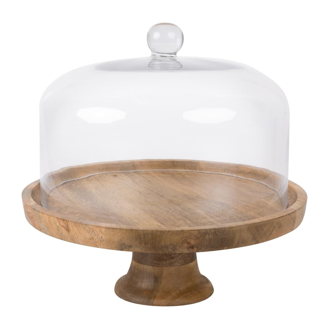 Olympia Cake Stand Mango Wood 330x120mm - HY757