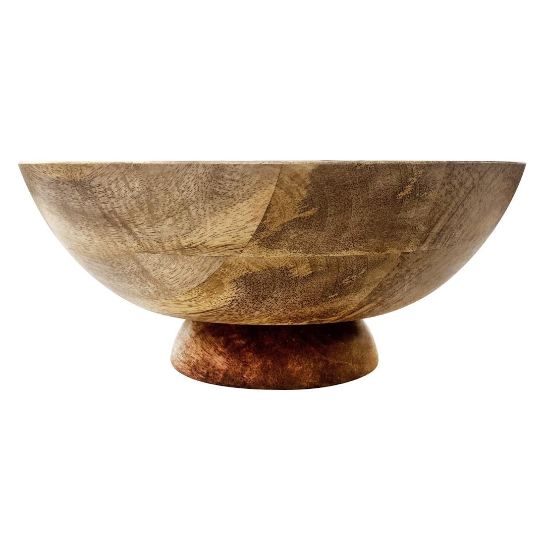 Olympia Footed Bowl Mango Wood 280mm - HY758