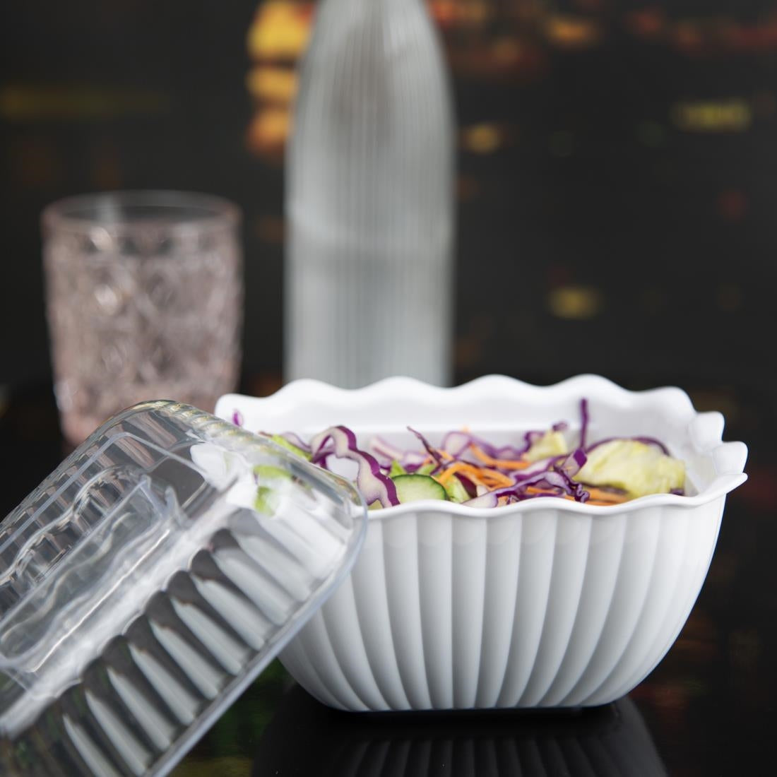 Olympia Kristallon Small Salad Crock White - HY807