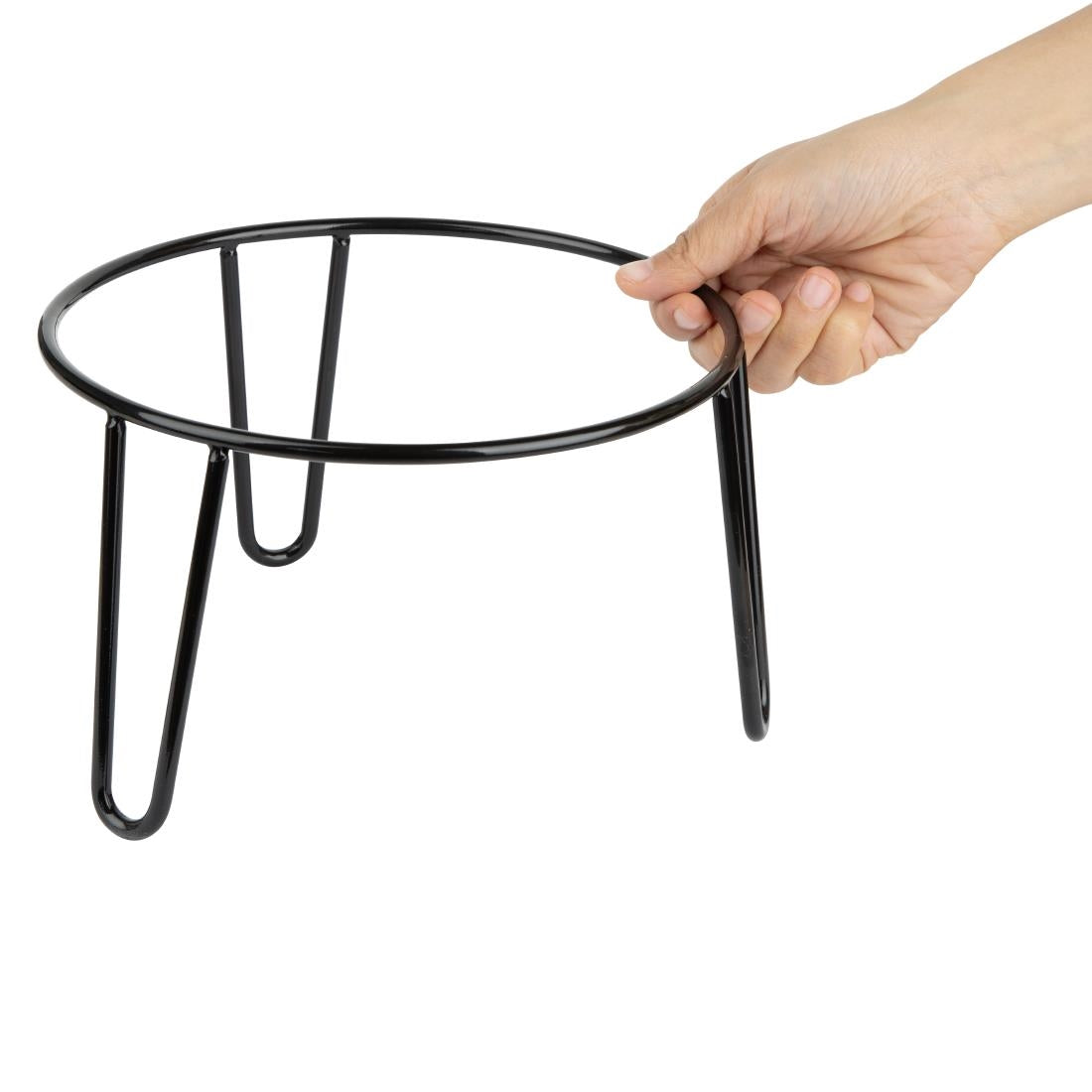 Olympia Non-Slip Riser Round Black Wire 210x120mm - HY983