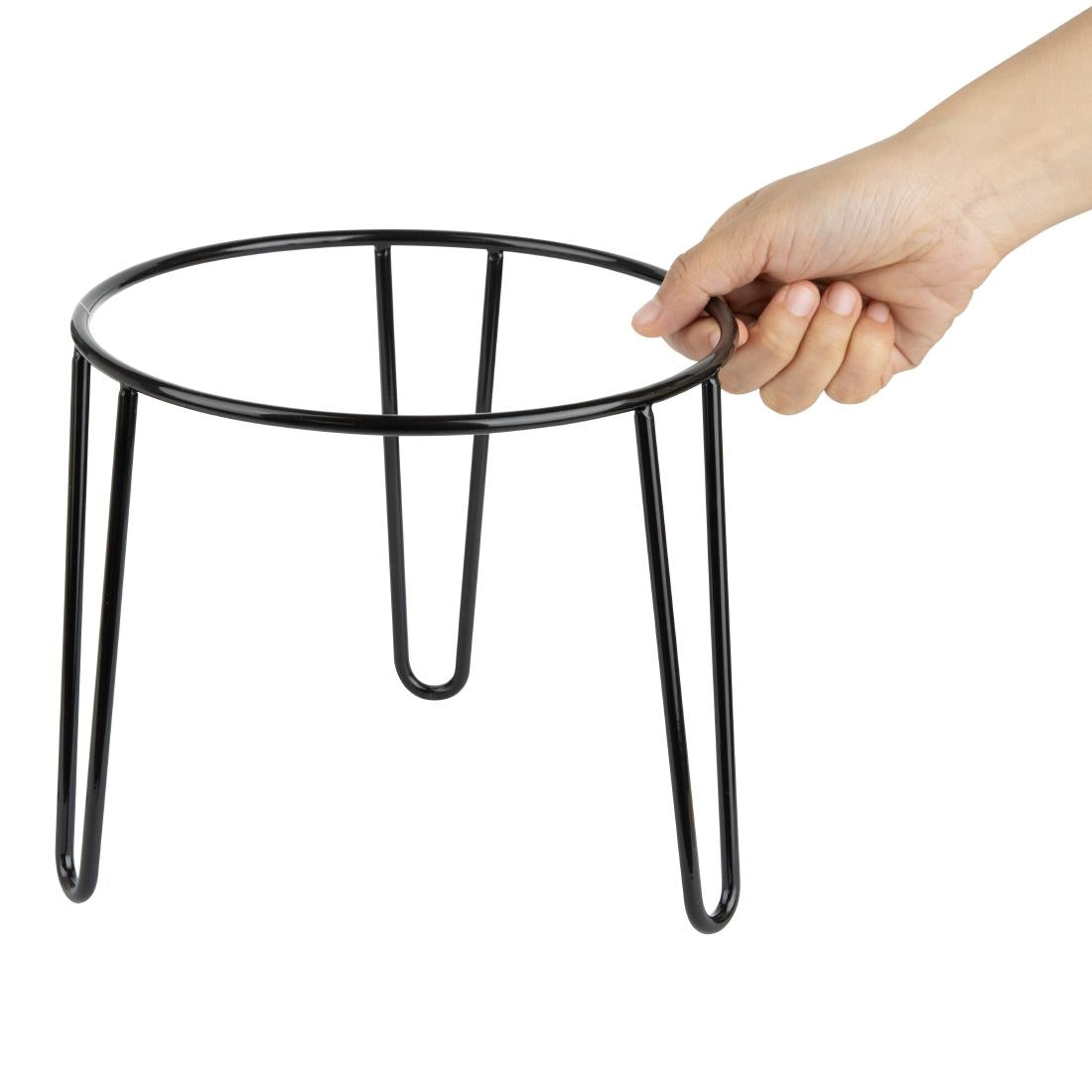 Olympia Non-Slip Riser Round Black Wire 210x180mm - HY984