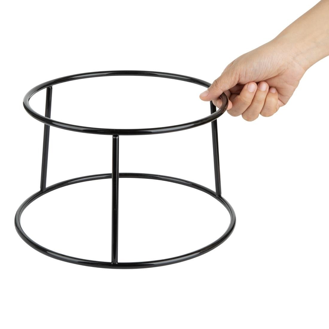 Olympia Non-Slip Riser Round Multi Black Wire 230x260x150mm - HY986