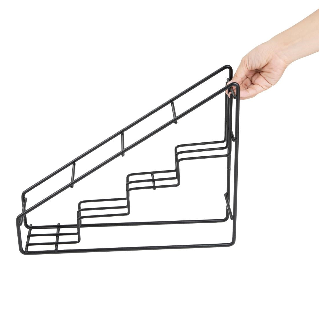 Olympia Syrup Bottle Stand Black Wire 400x105x320mm - HY987