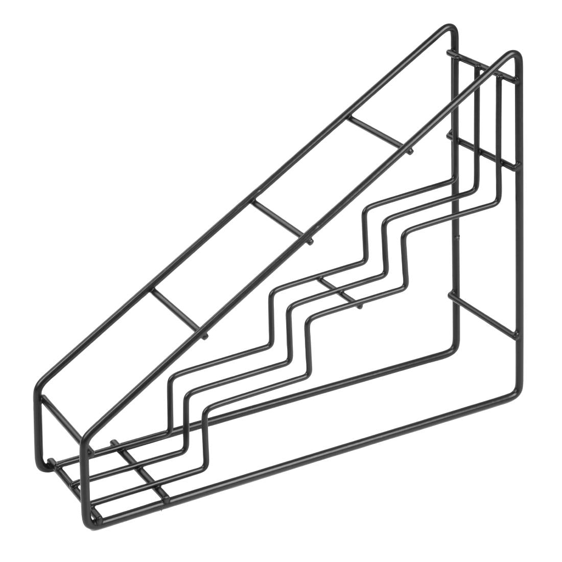 Olympia Syrup Bottle Stand Black Wire 400x105x320mm - HY987