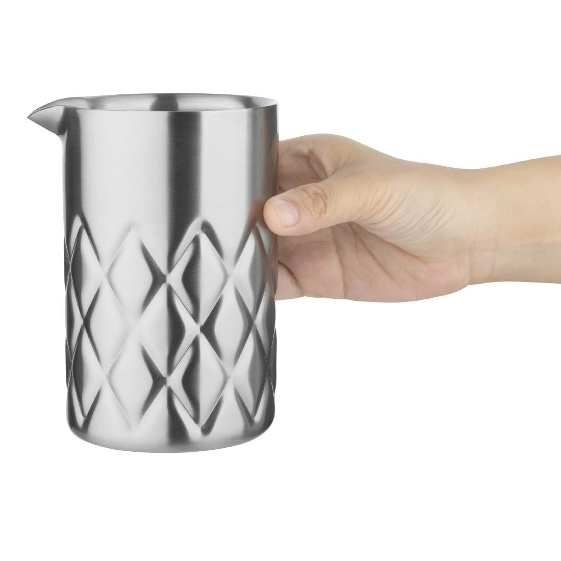 Olympia Double Wall Mixing Glass Stainless Steel 139x87mm - HZ236