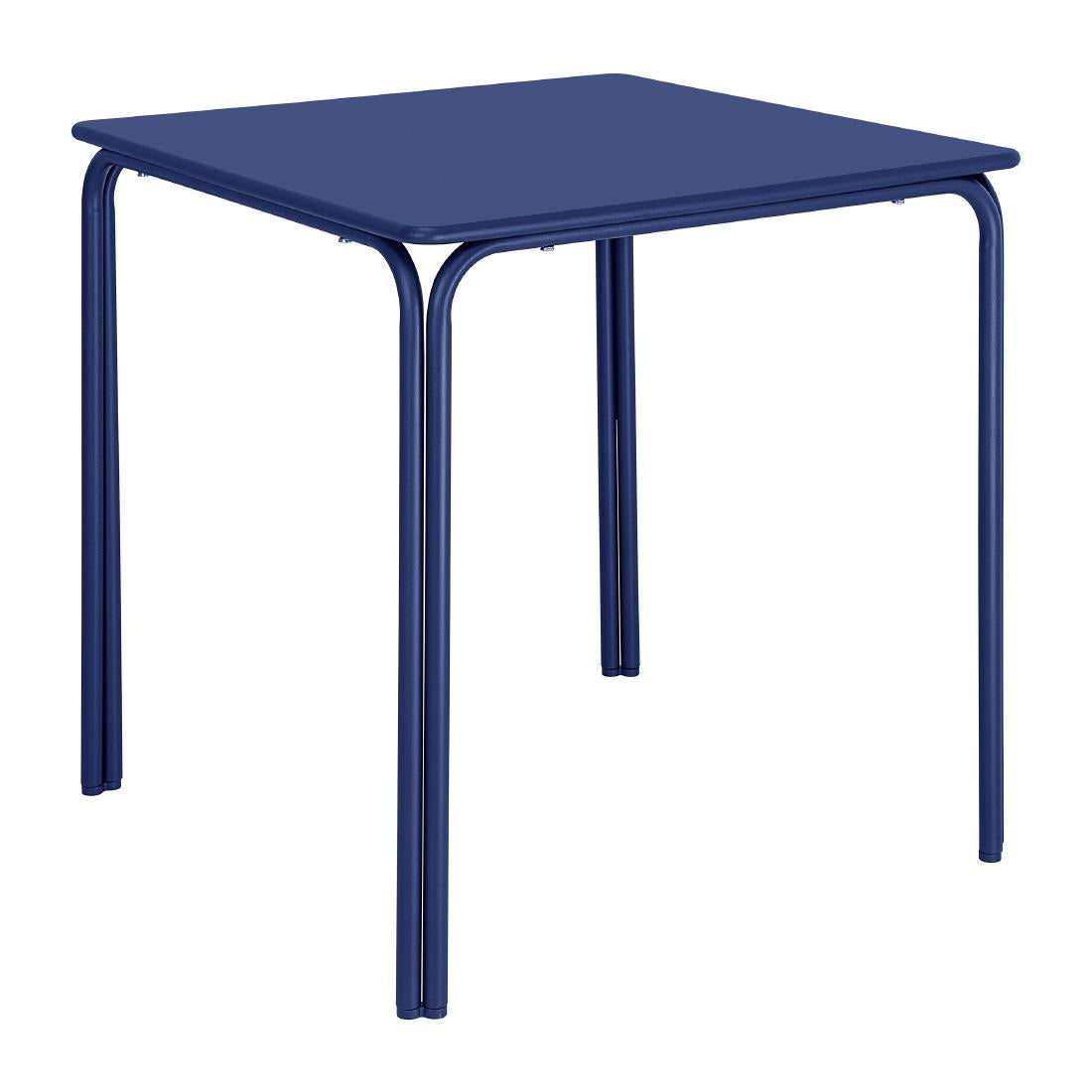 Bolero Adeline Steel Square Table 700mm Dark Navy - HZ356