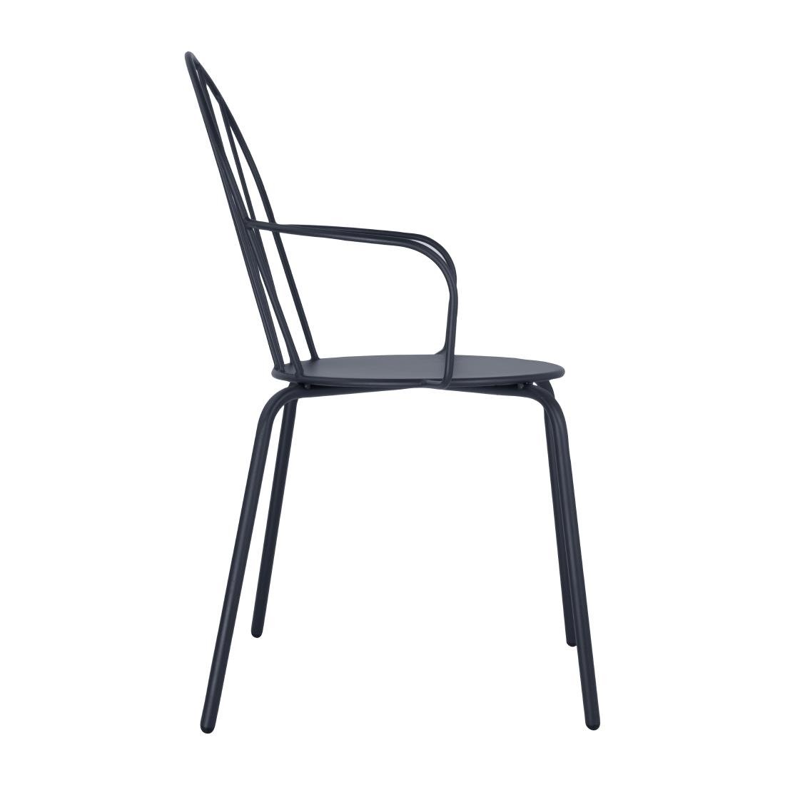 Bolero Adeline Arm Chairs Slate Blue (4 Pack) - HZ358