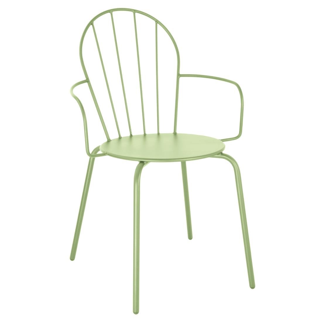 Bolero Adeline Arm Chair Light Green (4 Pack) - HZ360