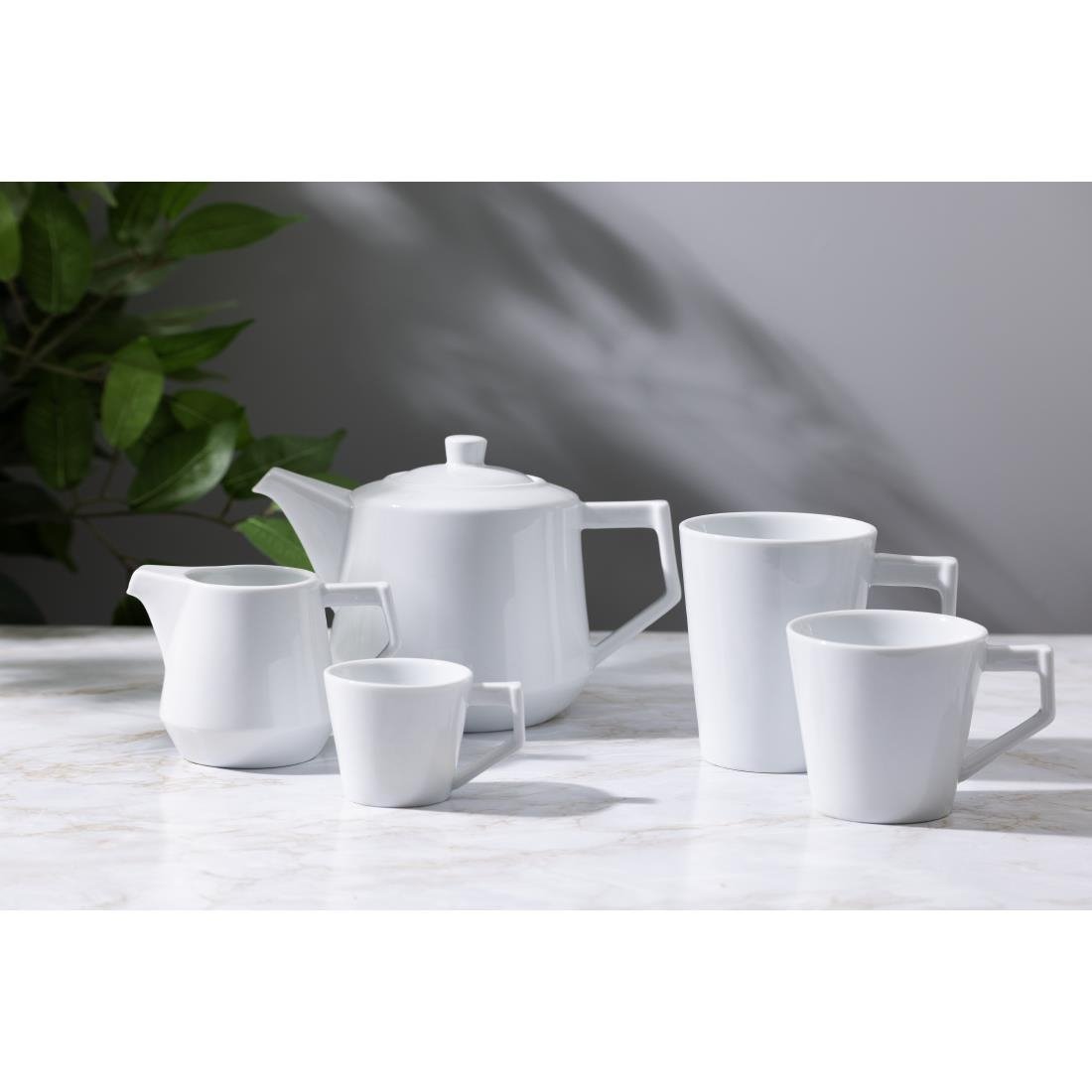 Olympia Whiteware Deco Milk Jugs 200ml (6 Pack) - HZ866