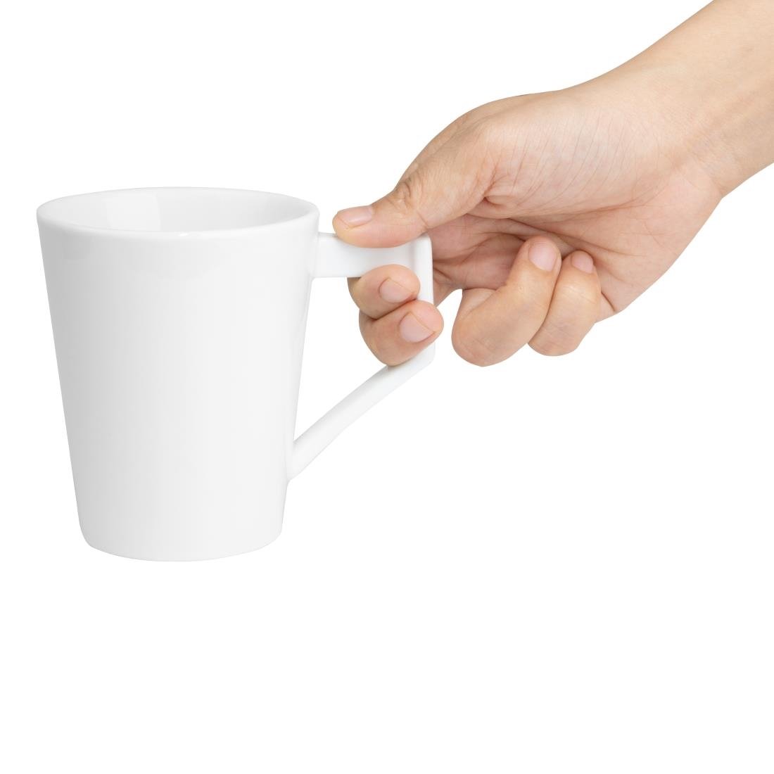 Olympia Whiteware Deco Cups 300ml (6 Pack) - HZ865