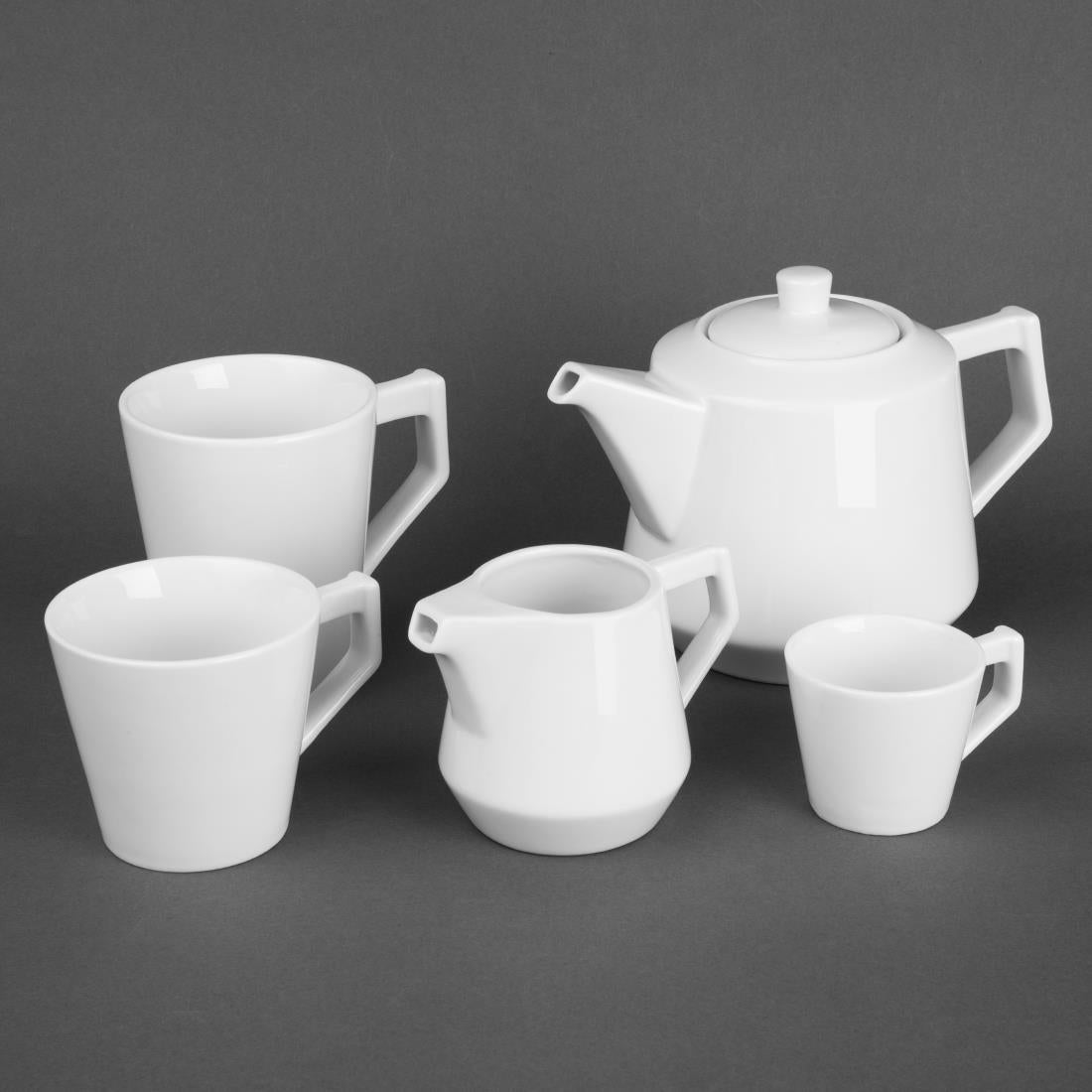 Olympia Whiteware Deco Milk Jugs 200ml (6 Pack) - HZ866