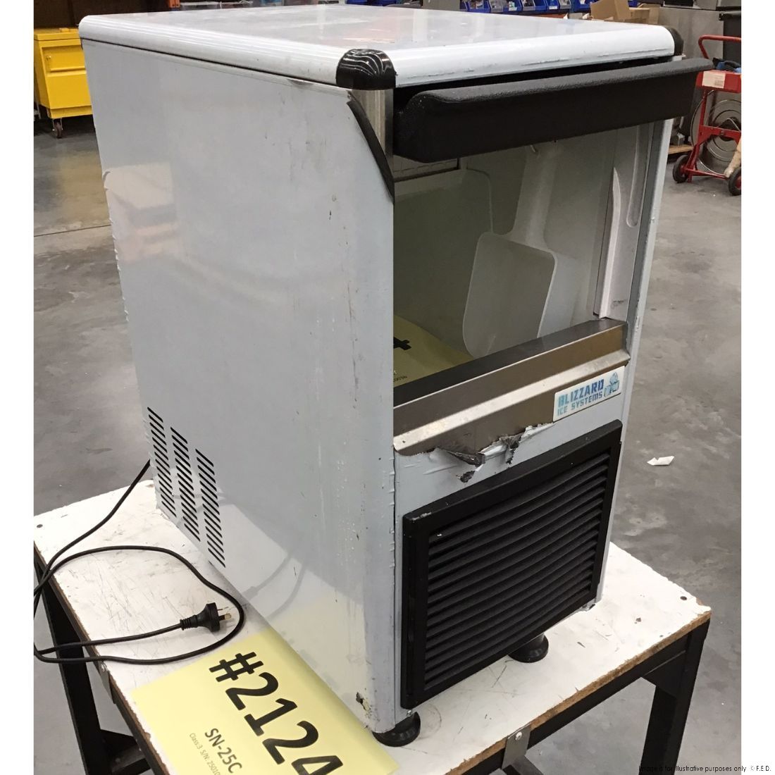 2NDs: Blizzard Underbench Bullet Ice Maker 25Kg - SN-25C-NSW2124