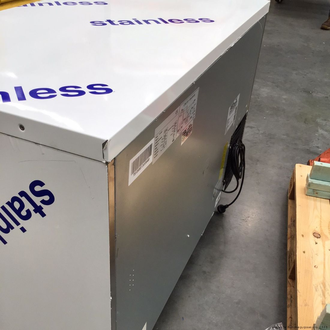 CLEARANCE - Thermaster Stainless Steel Double Door Workbench Freezer - TS1200BT-NSW2131